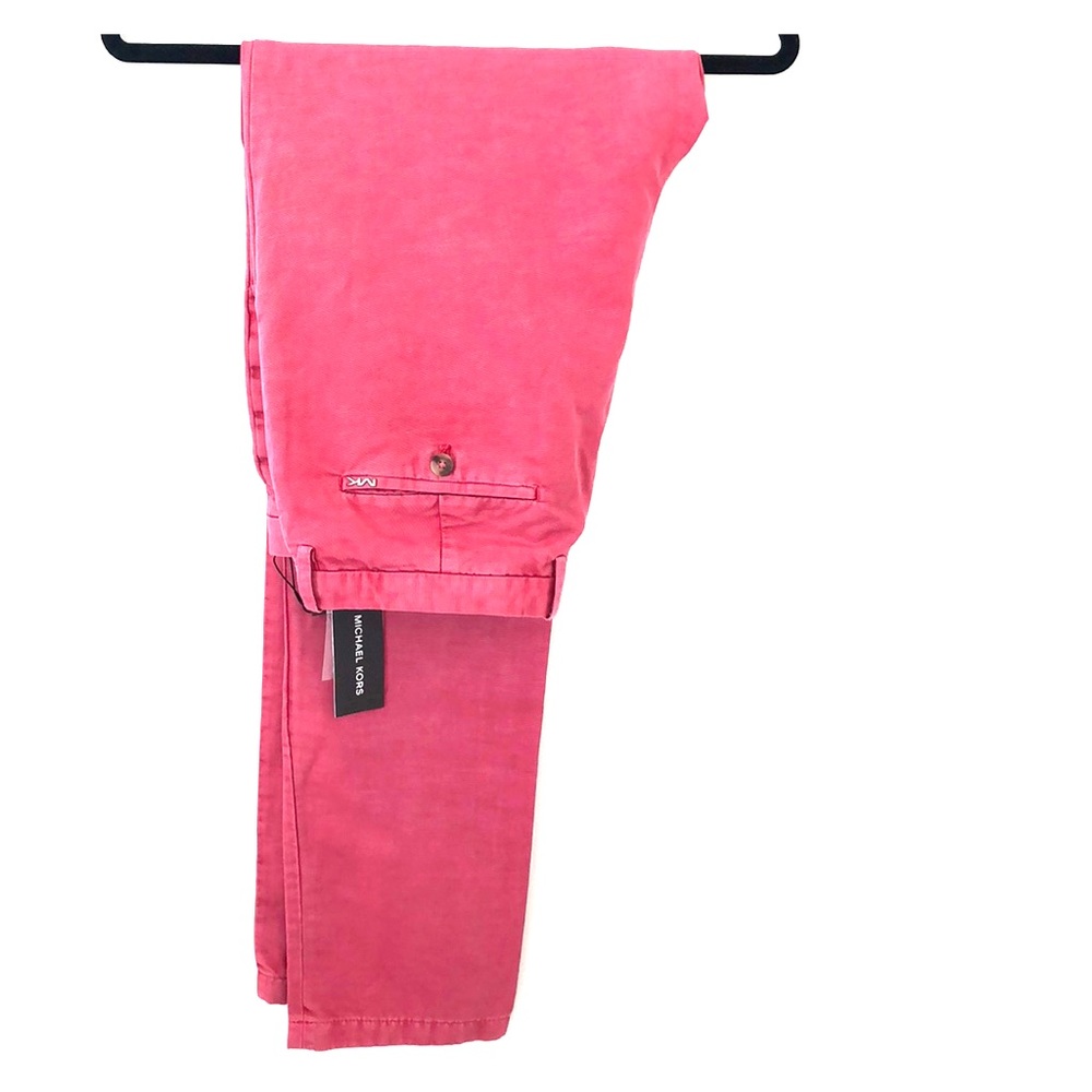 Washed red trousers 33/34 skim fit